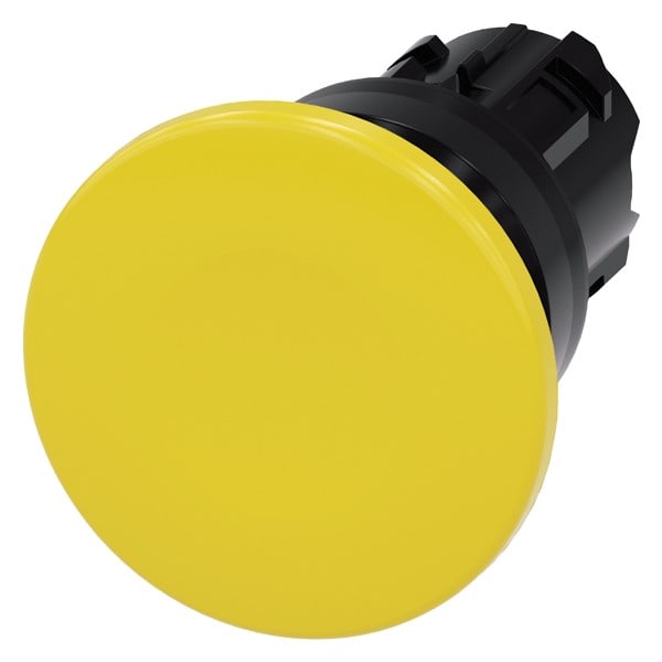 SIEMENS SIE3SU10001BD300AA0 PULS. FUNGO GIALLO 40MM PLAST.