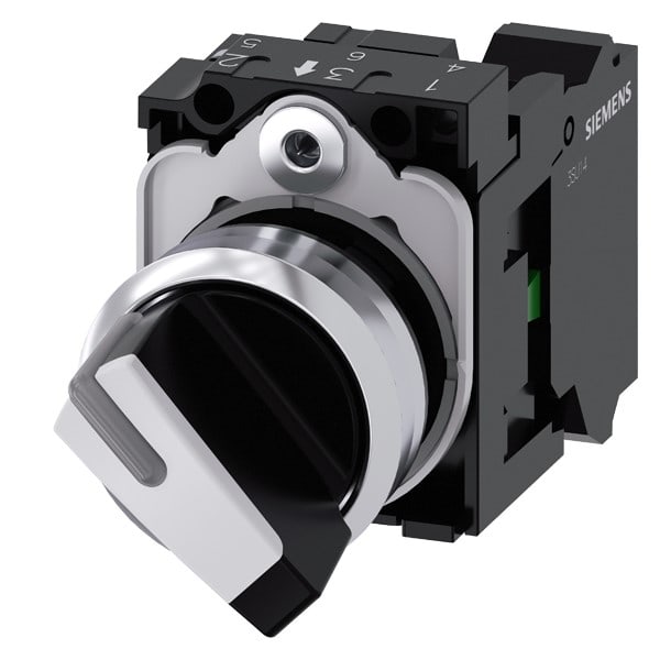 SIEMENS SIE3SU11502BF603BA0 SEL.LUM.LEVA BIANCO MANT.2POS.MOLLA 1NA
