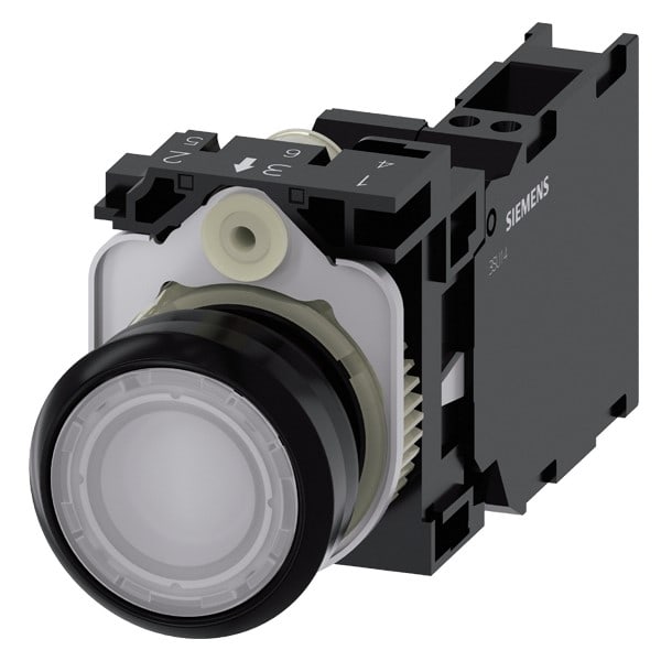 SIEMENS SIE3SU11030AB603FA0 PULS.LUM.PLAST.BIANC MOMEN.1NO+1NC LED11