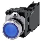 SIEMENS SIE3SU11560AB503FA0 PULS.LUM.MET.BLU MOMEN.1NO+1NC LED230V M