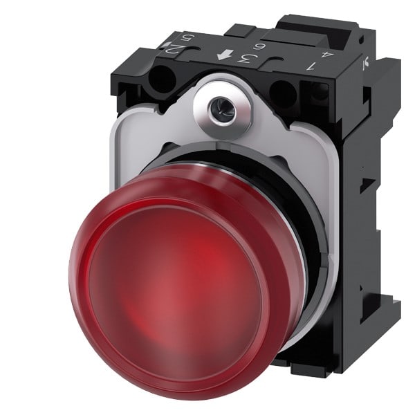 SIEMENS SIE3SU11566AA203AA0 IND.LUM.ROSSO LENTE LISC.MOLL.LED 230V A