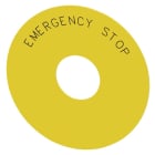 SIEMENS SIE3SU19000BC310DA0 TARGH.GIALLA EMERG. STOP DIAM. EXT 75MM