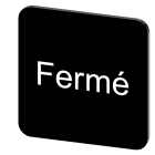 SIEMENS - SIE3SU19000AF160GK0 TARGH.ADES. NERA 22X22MM SCRIT. FERME