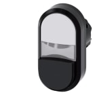 SIEMENS - SIE3SU10013BB610AA0 PULS.LUM.DOPPIO PIATTO BIANCO-SPORG.NERO