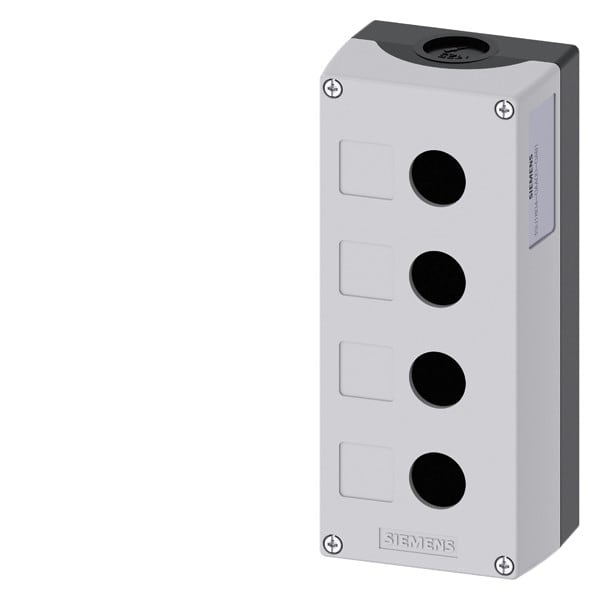 SIEMENS SIE3SU18040AA000AB1 PULSANTIERA VUOTA GRIGIA 4 FORI
