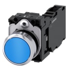 SIEMENS SIE3SU11500AB501FA0 PULS.PIATTO MOMENT.MET.BLU 1NO+1NC VITE