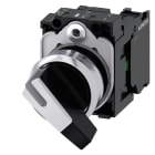 SIEMENS SIE3SU11502CF601BA0 SELECTOR SWITCH, O-I, BLACK, WHITE