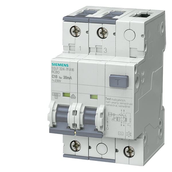 SIEMENS SIE5SU13247FA16 MTD 10KA 20KA 2P C16 TIPO A 30MA 3UM