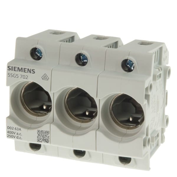 SIEMENS SIE5SG5702 BASE NEOZED D02 3P 63A 400/250VC.A./C.C.