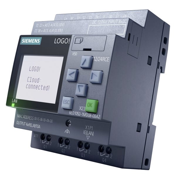 SIEMENS SIE6ED10521MD080BA2 LOGO!12/24RCE, 8DI(4AI)/4DO, 400 BLOCKS