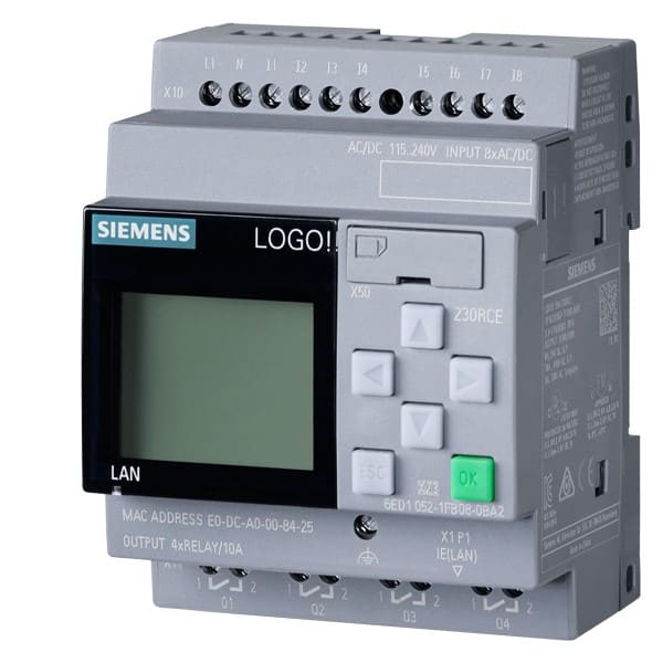 SIEMENS SIE6ED10521FB080BA2 LOGO!230RCE, 8DI/4DO, 400 BLOCKS
