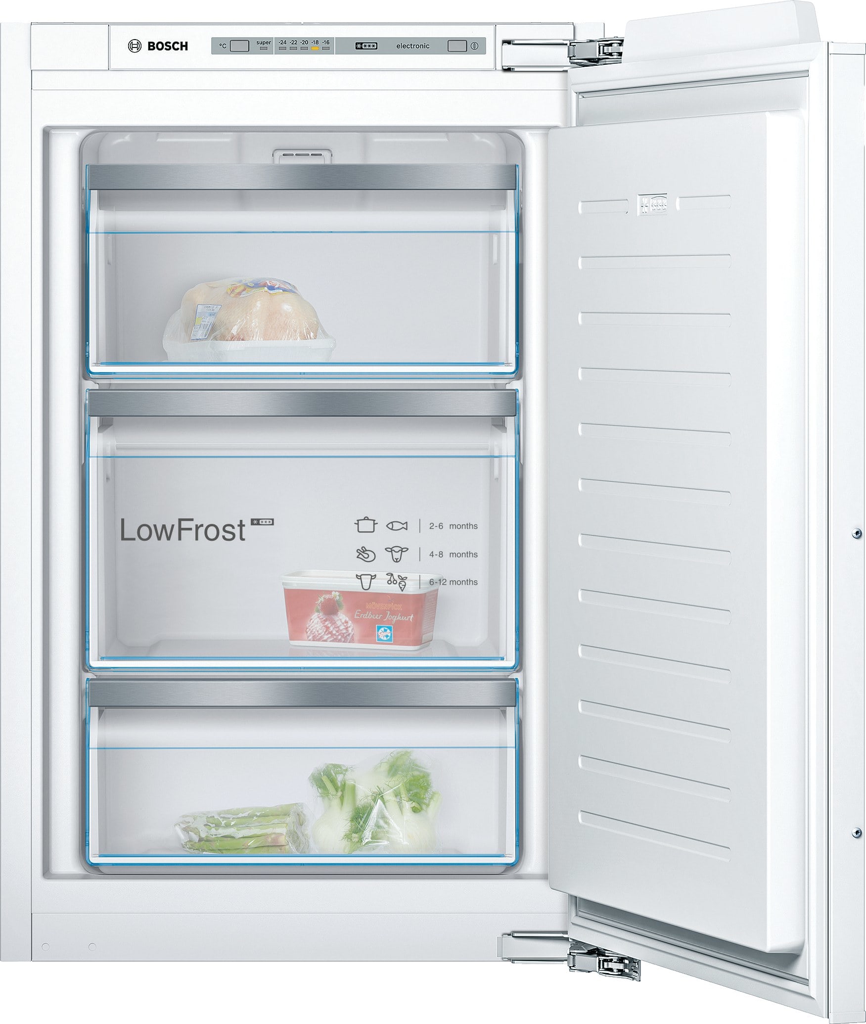 BOSCH ROBERT - BOSGIV21AFE0 Gefrierschrank int. 56cm 3FAcher 97L E