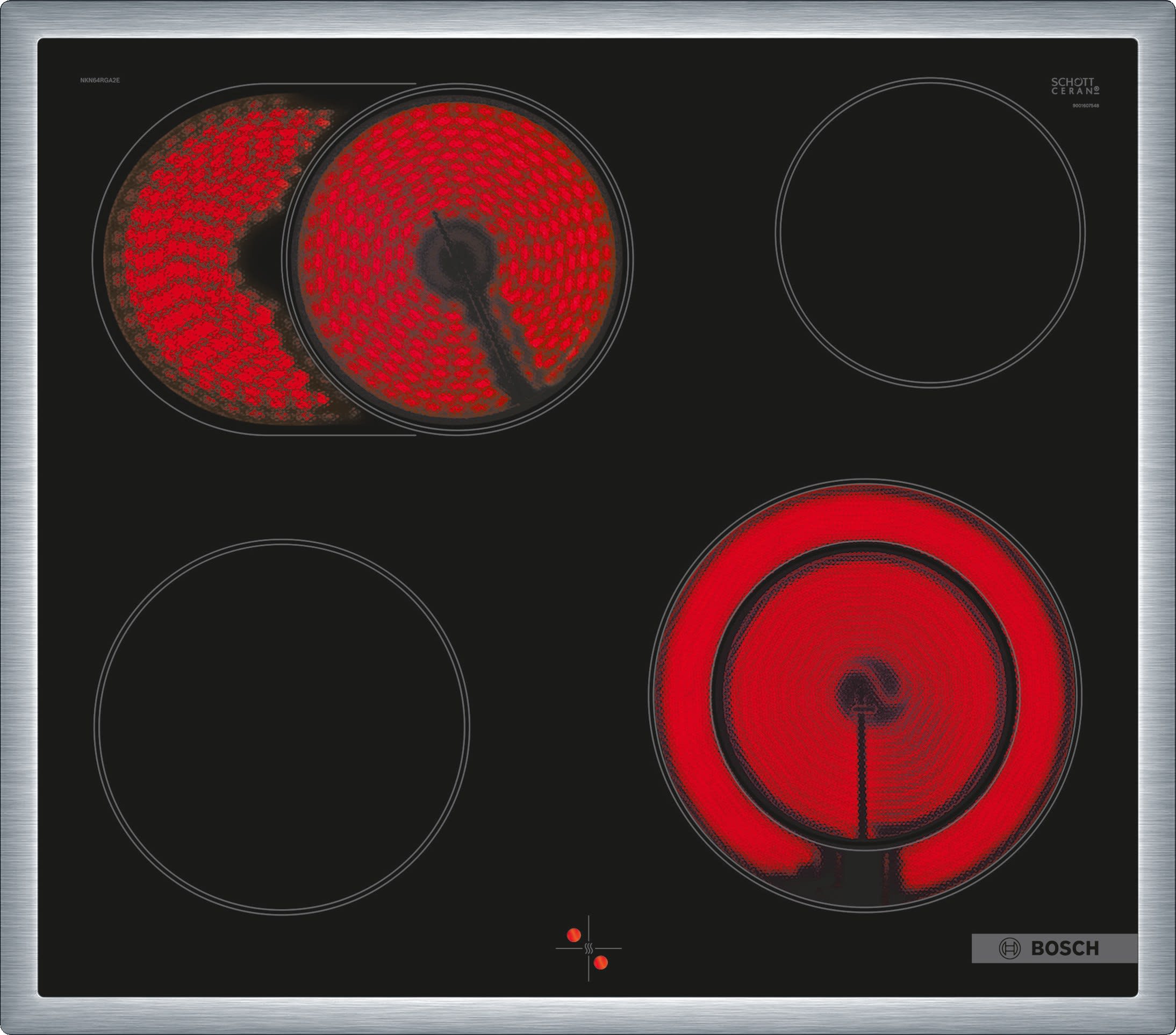 BOSCH ROBERT - BOSNKN64RGA2E Glaskeramik Kochfeld 60cm BrAterz. Zwkr