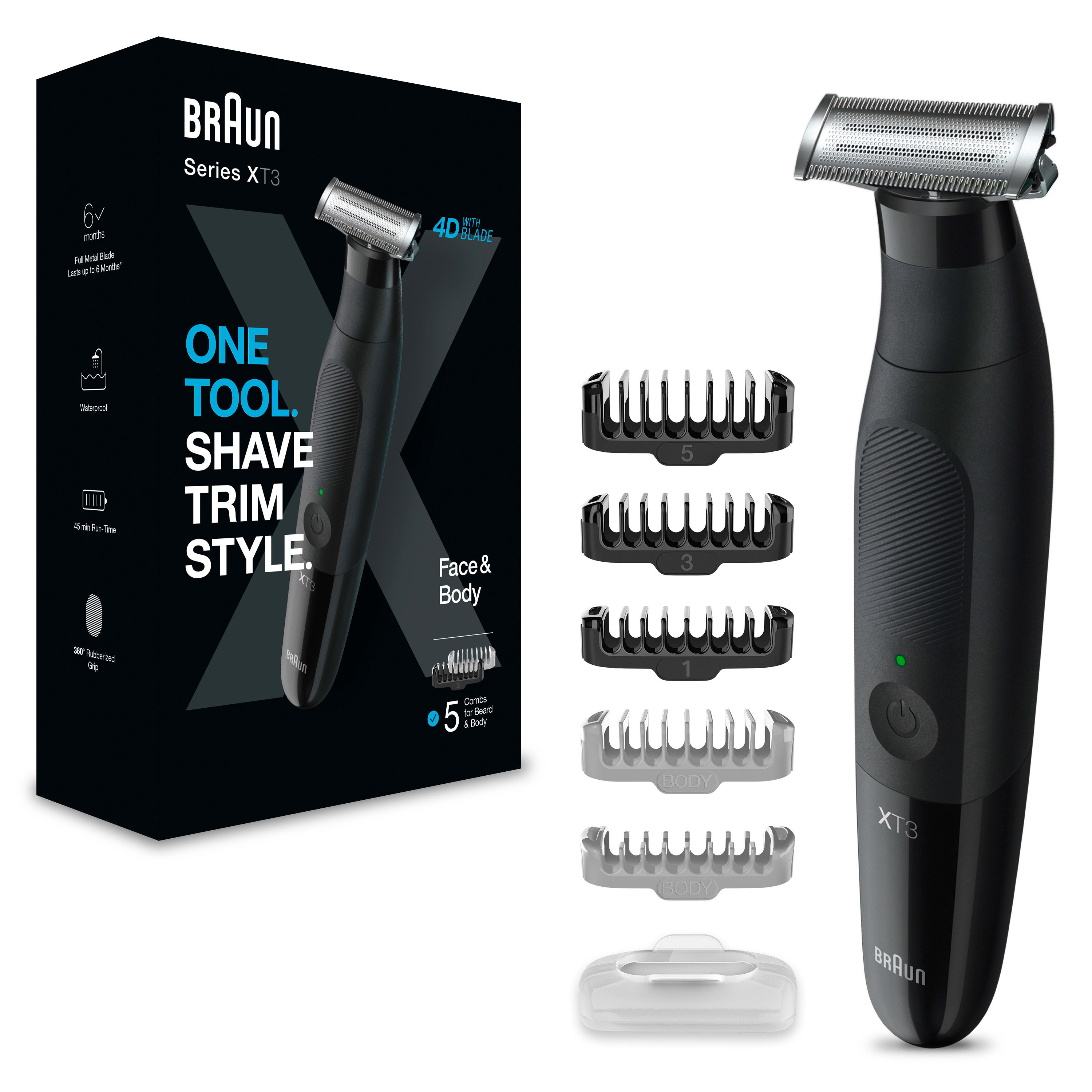BRAUN BRA206334 Bodygroomer Series X W&D Akku 5AufsAtze