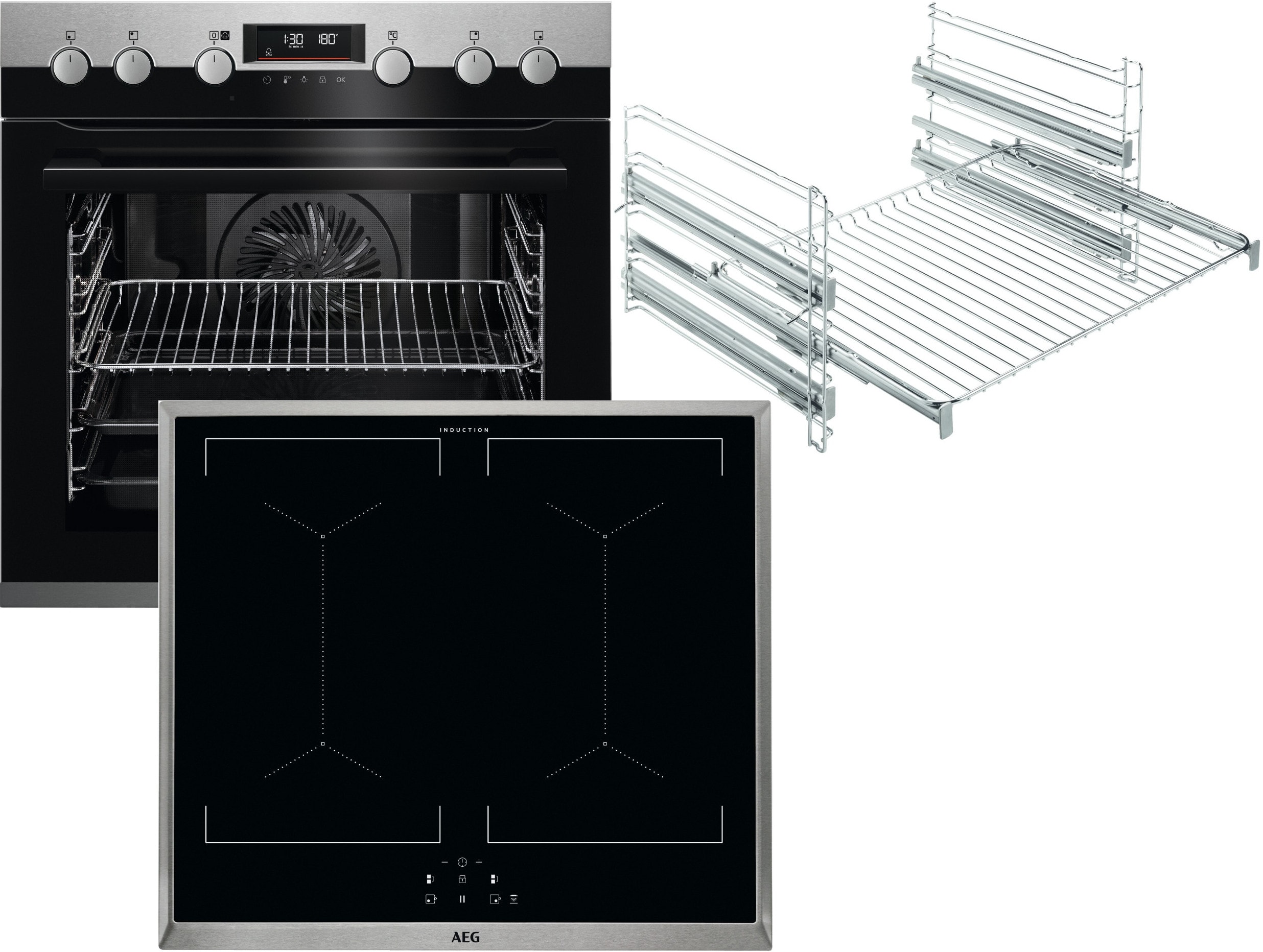 AEG HAUSGERATE AGZ801418834 E-Herd Set: EPE55526BM + IEE64050XB + 3f