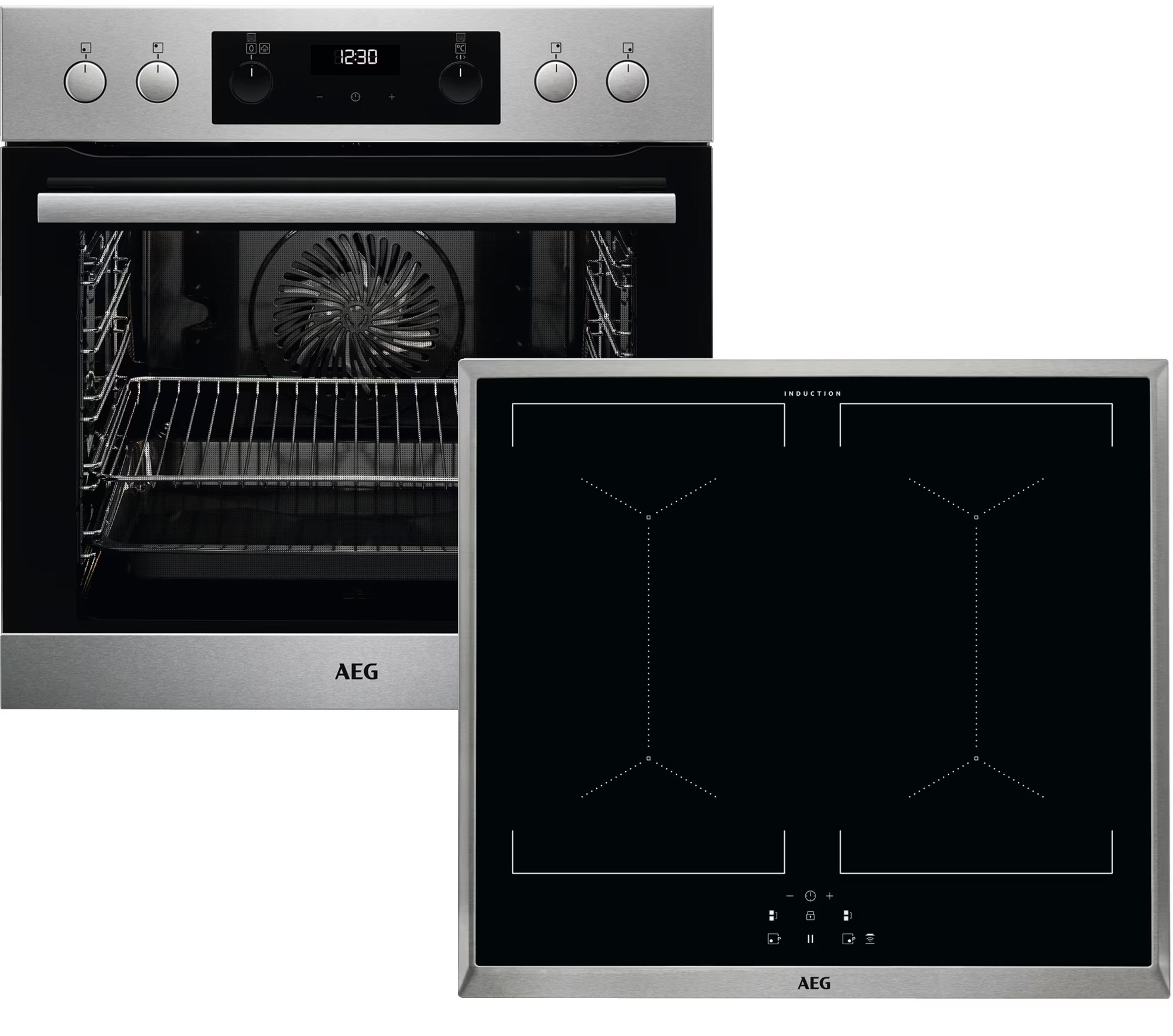 AEG HAUSGERATE - AGZ940321376+949597 E-Herd Set: EEB355020M + IEE64050XB edel