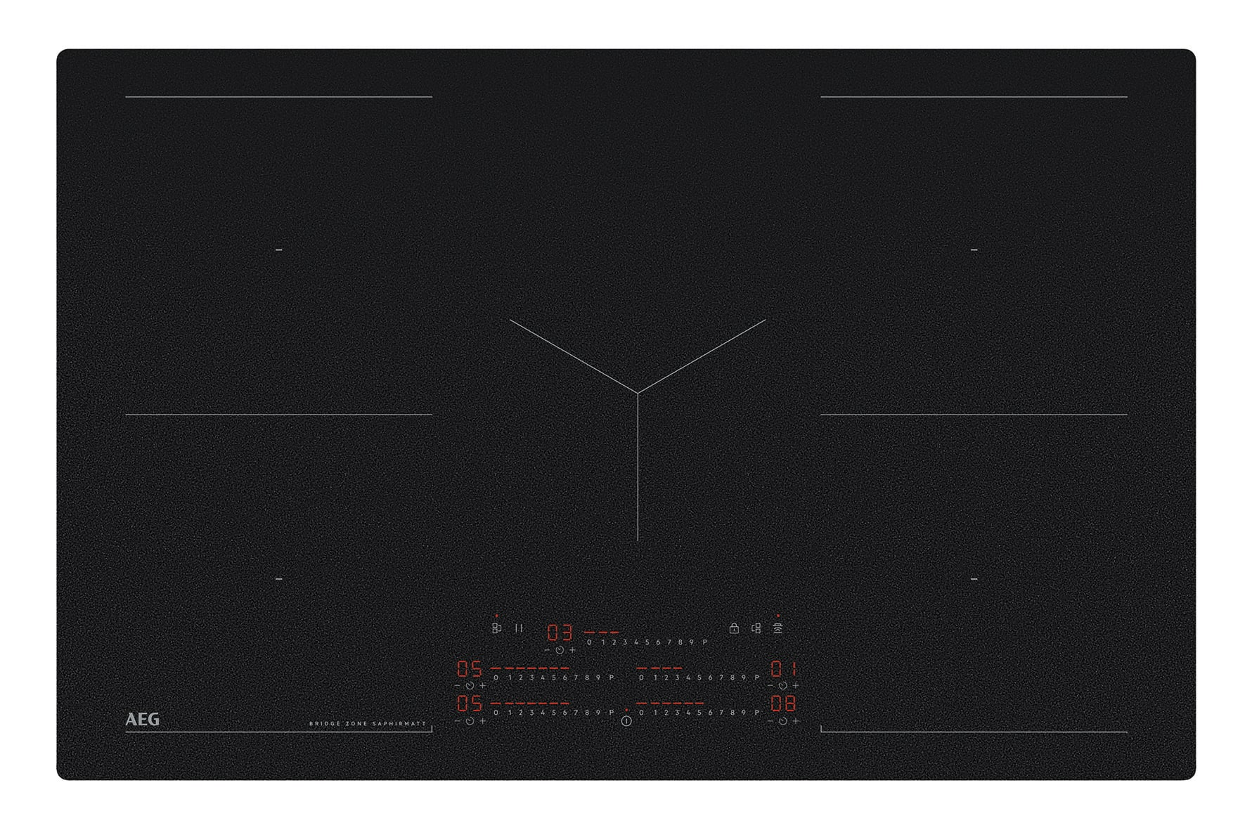 AEG HAUSGERATE - AGZ949598377 Glaskeramik Kochstelle 81cm 5xInd 2xBrid