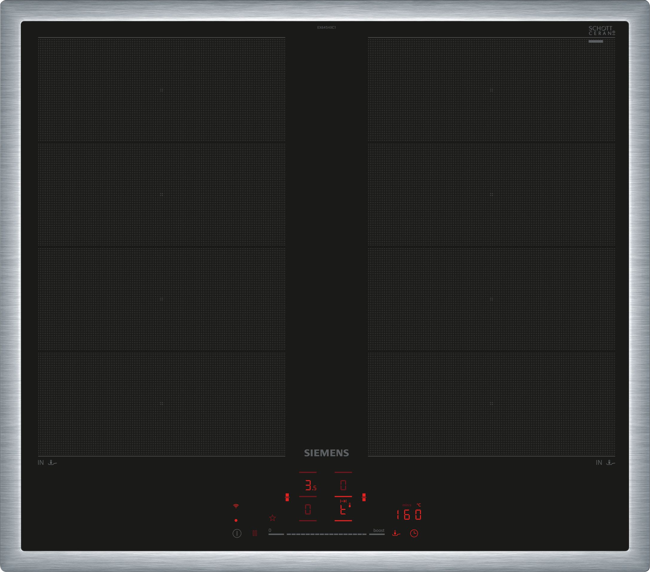 Siemens Hausgerate - SIZEX645HXC1E Glaskeramik Kochstelle 60cm 2xVarioInduk