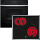 Siemens Hausgerate - SIZEQ211KB11 E-Herd Set: HE213BBS3 + EA64RGNA1E schwa