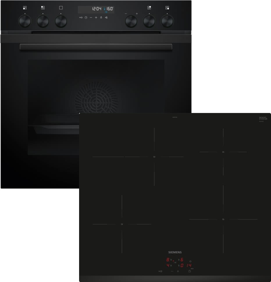 Siemens Hausgerate - SIZPQ522IAAB E-Herd Set: HE278GBB4 + EI631CFB1E schwa