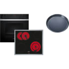 Siemens Hausgerate SIZEQ211KB01B E-Herd Set: HE213BBS3 + EA64RGNA1E + HZ6