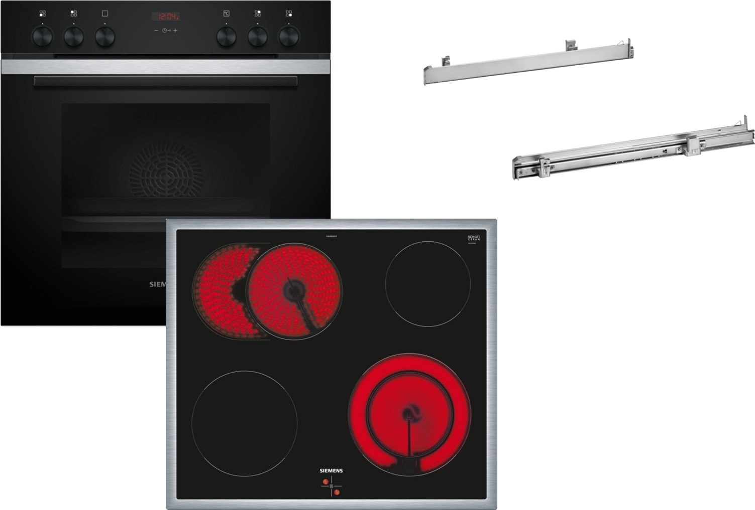 Siemens Hausgerate SIZEQ211KC01B E-Herd Set: HE213ABS3 + EA64RGNA1E + HZ5