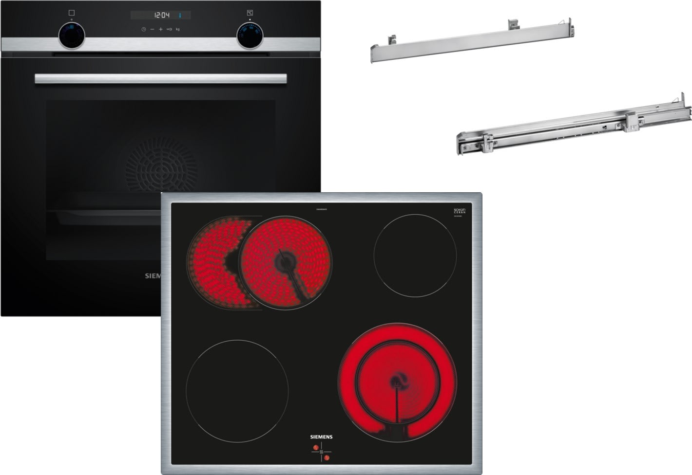 Siemens Hausgerate - SIZEQ521KT22B E-Herd Set: HE517GBS3 + EA64RGNA1E + HZ5