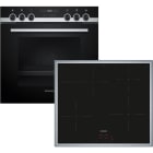Siemens Hausgerate SIZEQ522IB01 E-Herd Set: HE517BBS4 + EI645CFB6E sw-ed