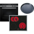 Siemens Hausgerate - SIZPQ521KB01B E-Herd Set: HE578BBS3 + EA645GN17 + HZ61