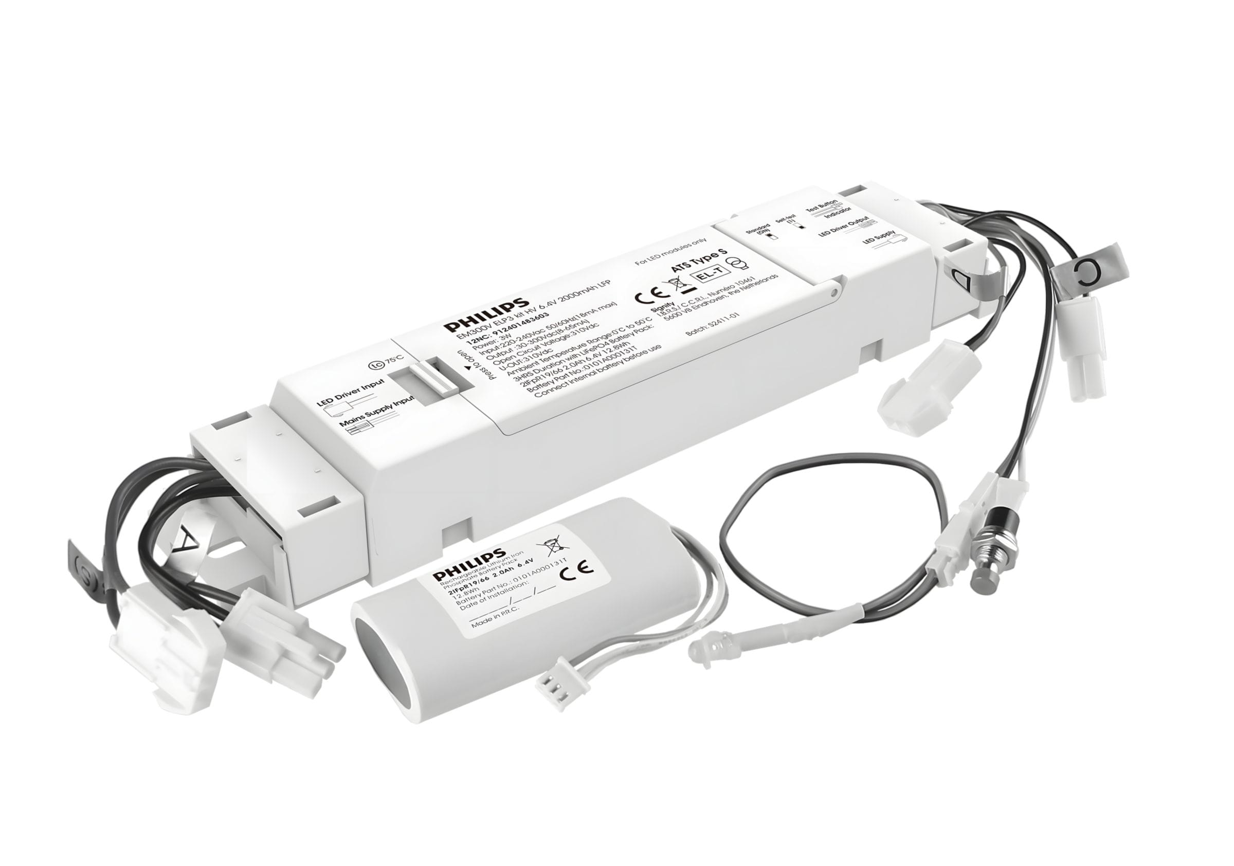 Philips PBZ79986100 EM300V ELB_ELP3 kit HV 6.4V 2000mAh LFP.