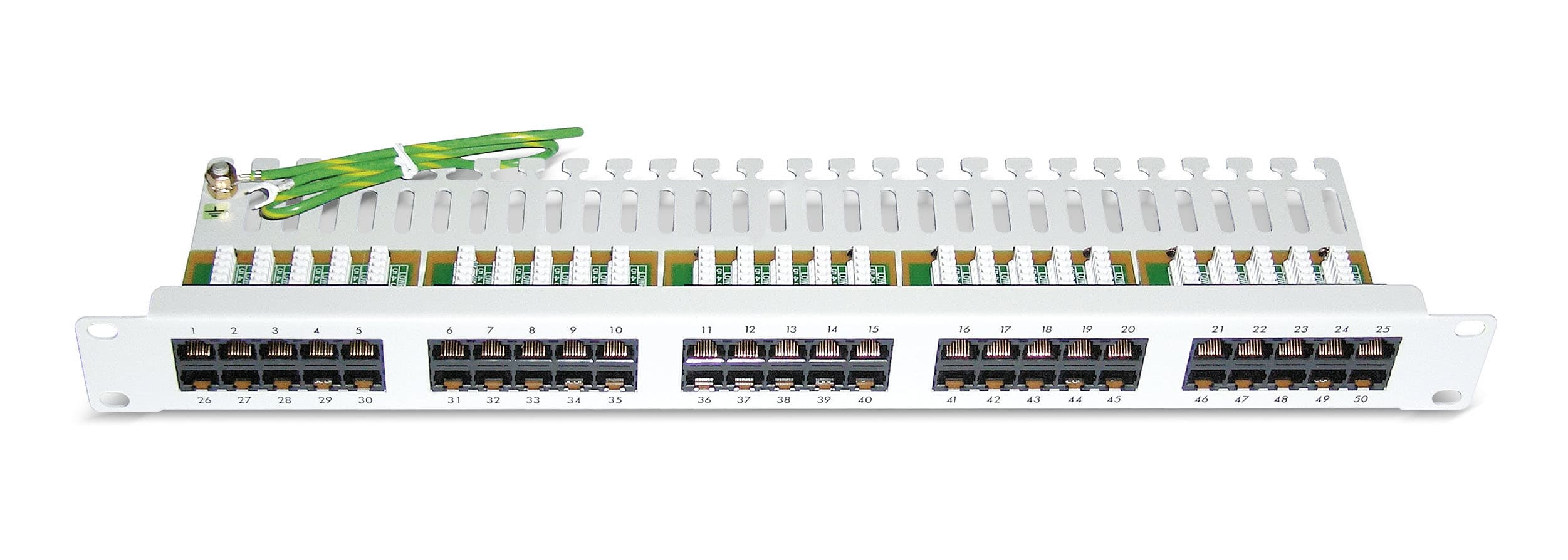 DATWAYLER - DAT418003 Telefonpatchpanel Kat.3 50xRJ45 1HE RAL9