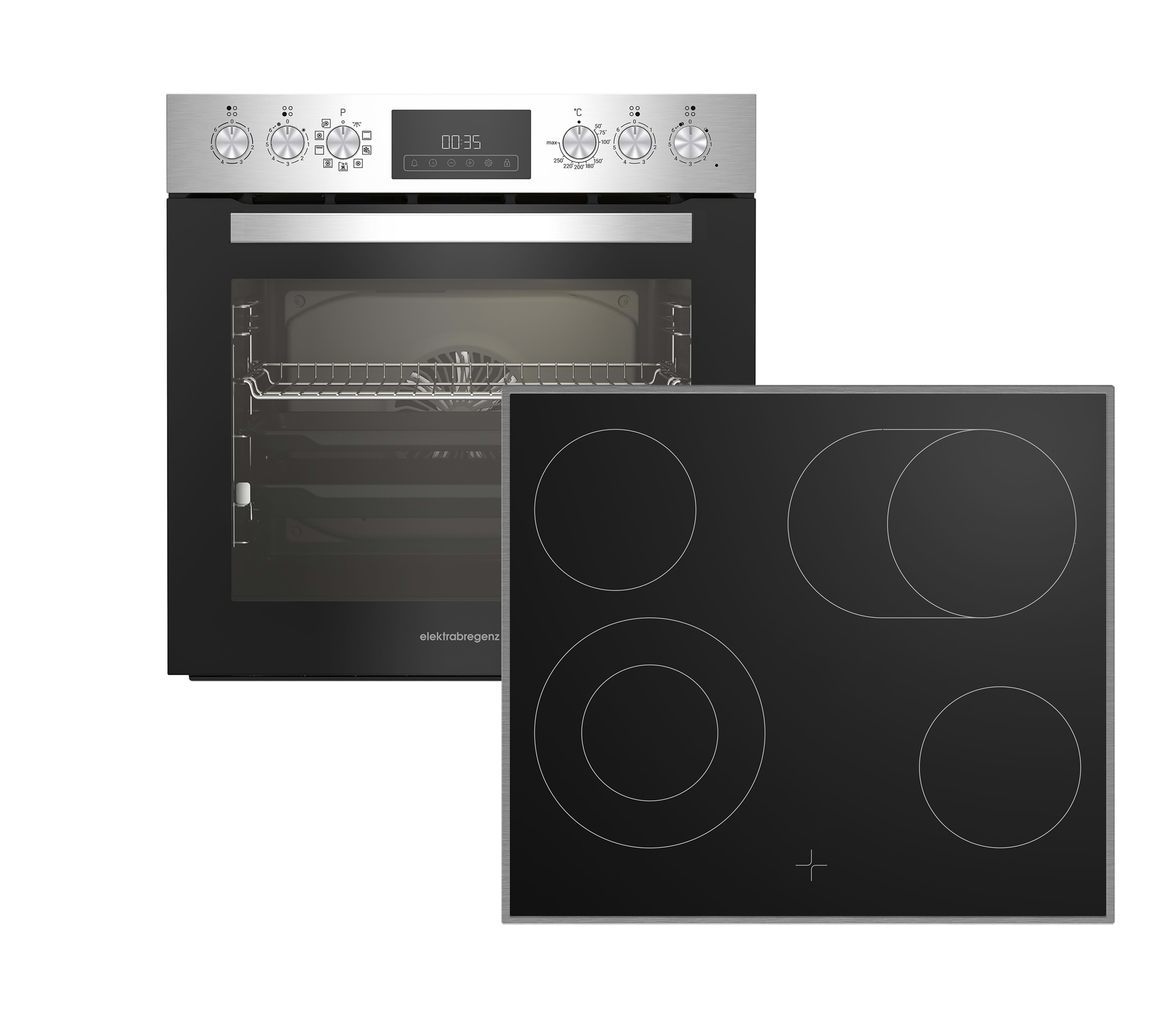 ELEKTRA BREGENZ EKR7785984316 Einbauherd 3D 9BA EasyClean edst + Glask