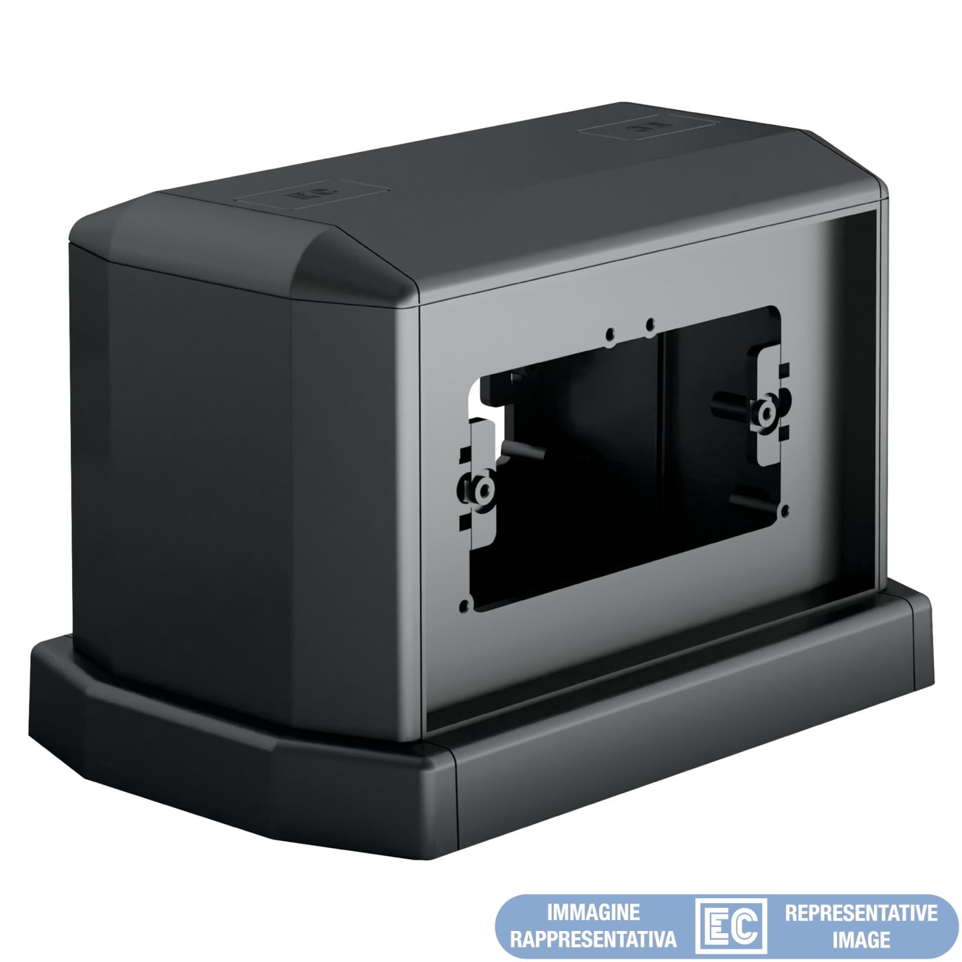 ELETTROCANALI ETNEC16001 TORRETTA PORTA UTENZE BIFACCIALE GRIGIA