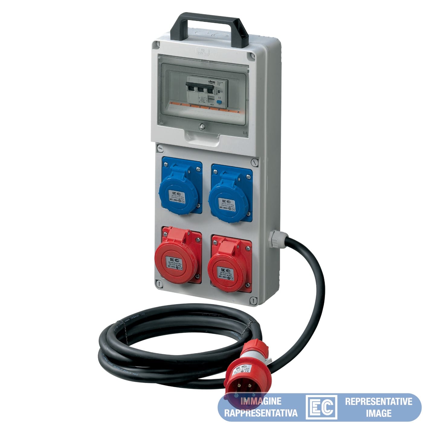 ELETTROCANALI ETNEC6902304 QUADRO ASC 4 PR. IP44 4X2P+T