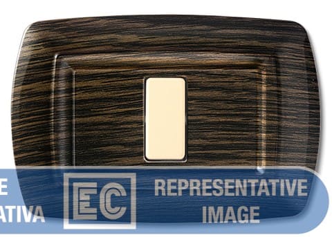 ELETTROCANALI ETNECL2597WG PLACCA TONDO 2 MOD.RAVVICINATI WENGE