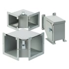 ELDON AUSTRIA GMBH - HOFF66LE9C Gomito a 90 gradi per canalina a innesto con apertura esterna, 6,00x6,00, grigio, acciaio dolce