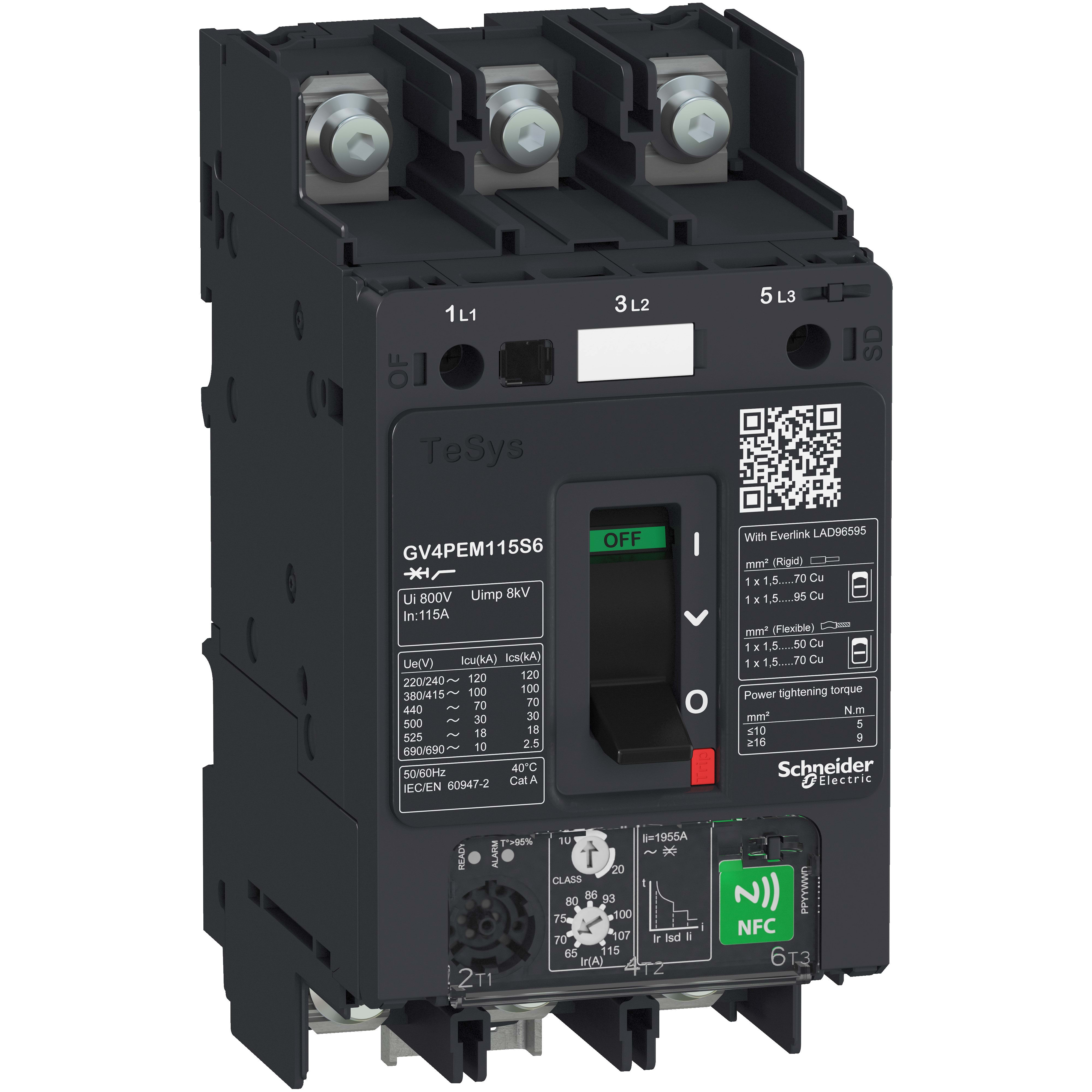 SCHNEIDER ELECTRIC SNRGV4PEM115N6 INTMAGTERMUGV4 LEVA 65-115A 50KA CAPOC