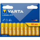 VARTA CONSUMER BATT VAT04106101761 AA (STILO) LONGLIFE BLI X10 (MEGAPACK)