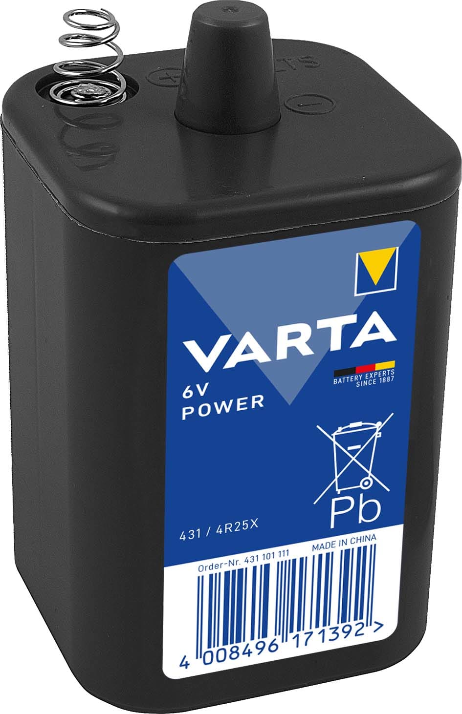 VARTA CONSUMER BATT - VAT00431101111 431 - 6V - 8,5 AH - 4R25X (ZINCO-CLORIDI