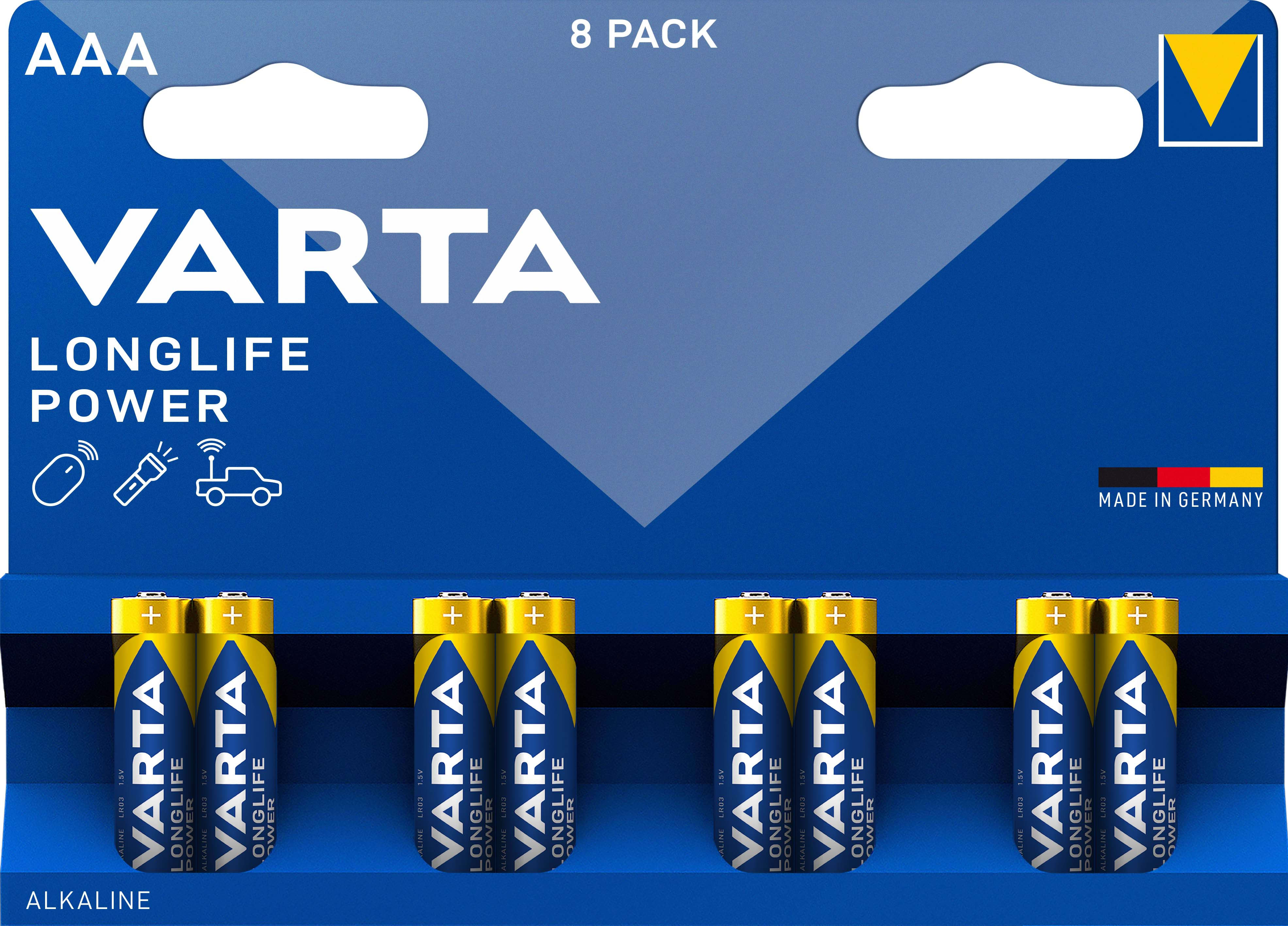 VARTA CONSUMER BATT VAT04903121418 AAA LONGLIFE POWER X8 (MEGAPACK)