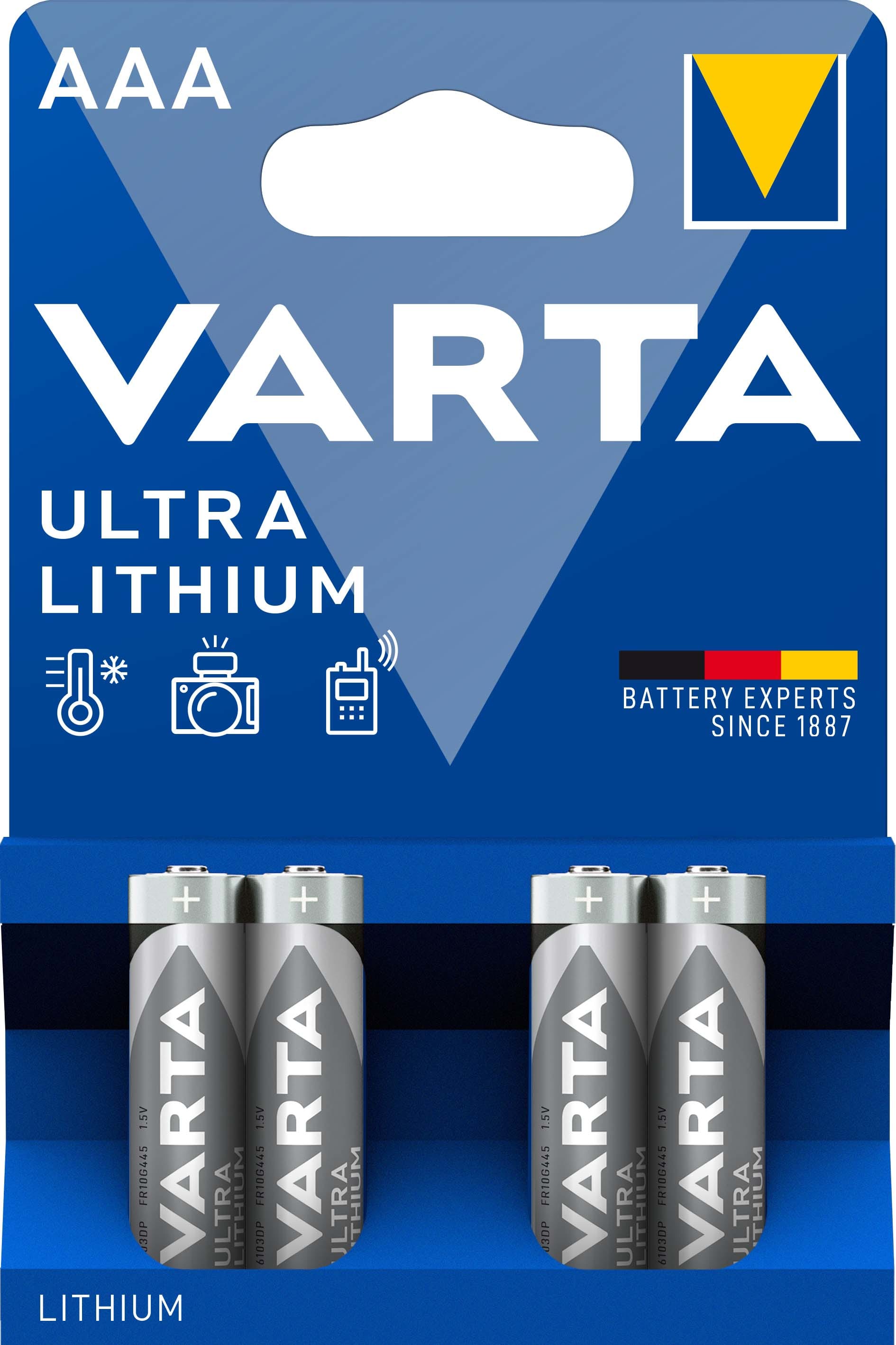 VARTA CONSUMER BATT VAT06103301404 AAA (MINISTILO) ULTRA LITHIUM X4