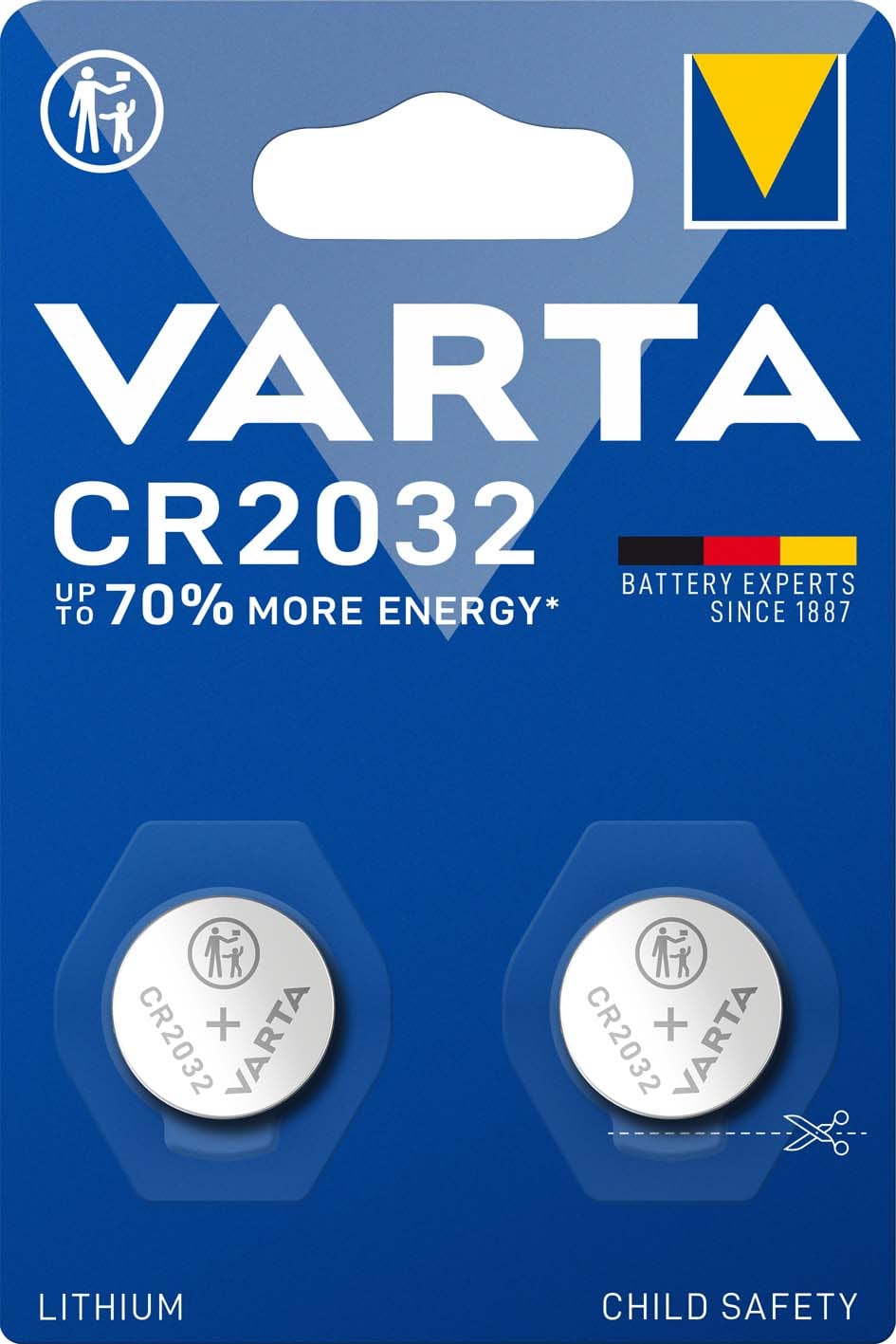 VARTA CONSUMER BATT VAT06032101402 CR 2032 (LITIO) - DOPPIO BLISTER