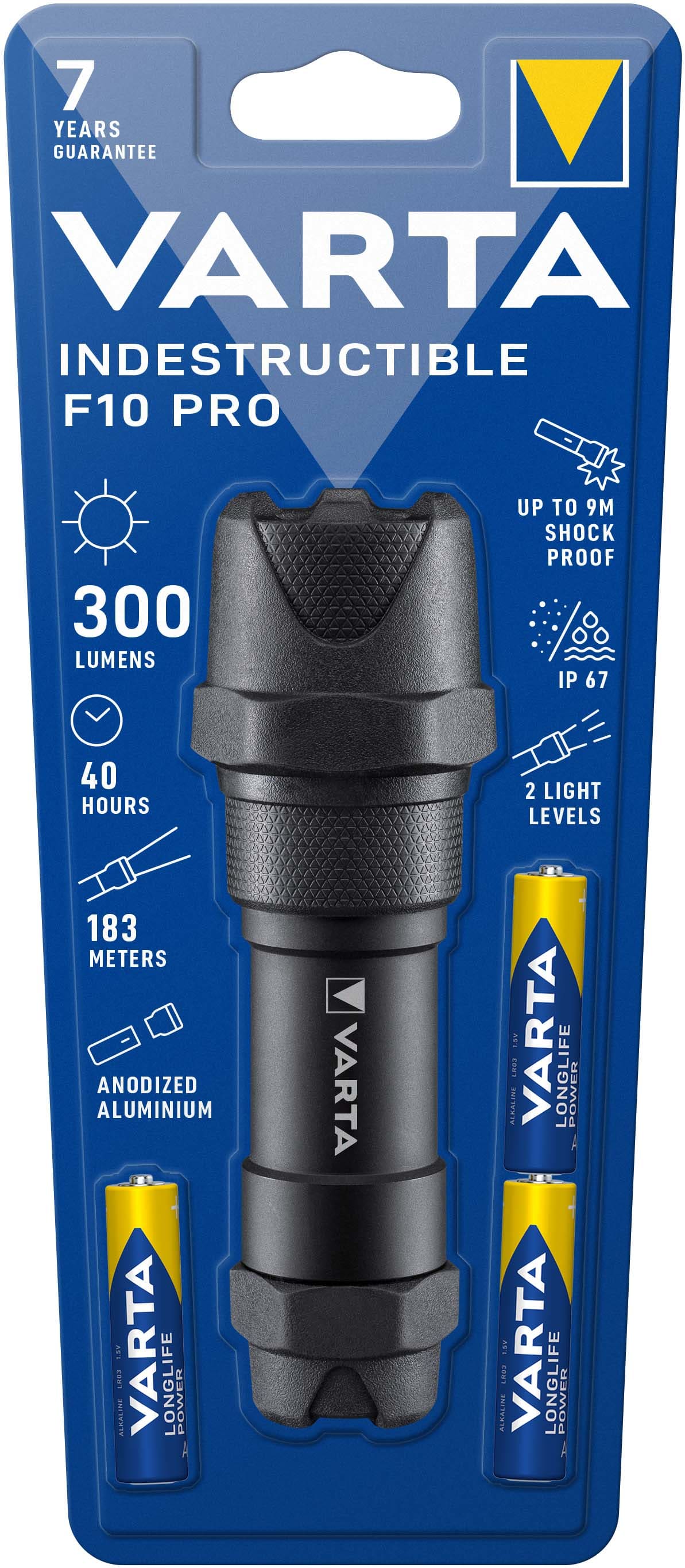 VARTA CONSUMER BATT - VAT18710101421 INDESTRUCTIBLE F10 PRO (INCL. 3AAA)