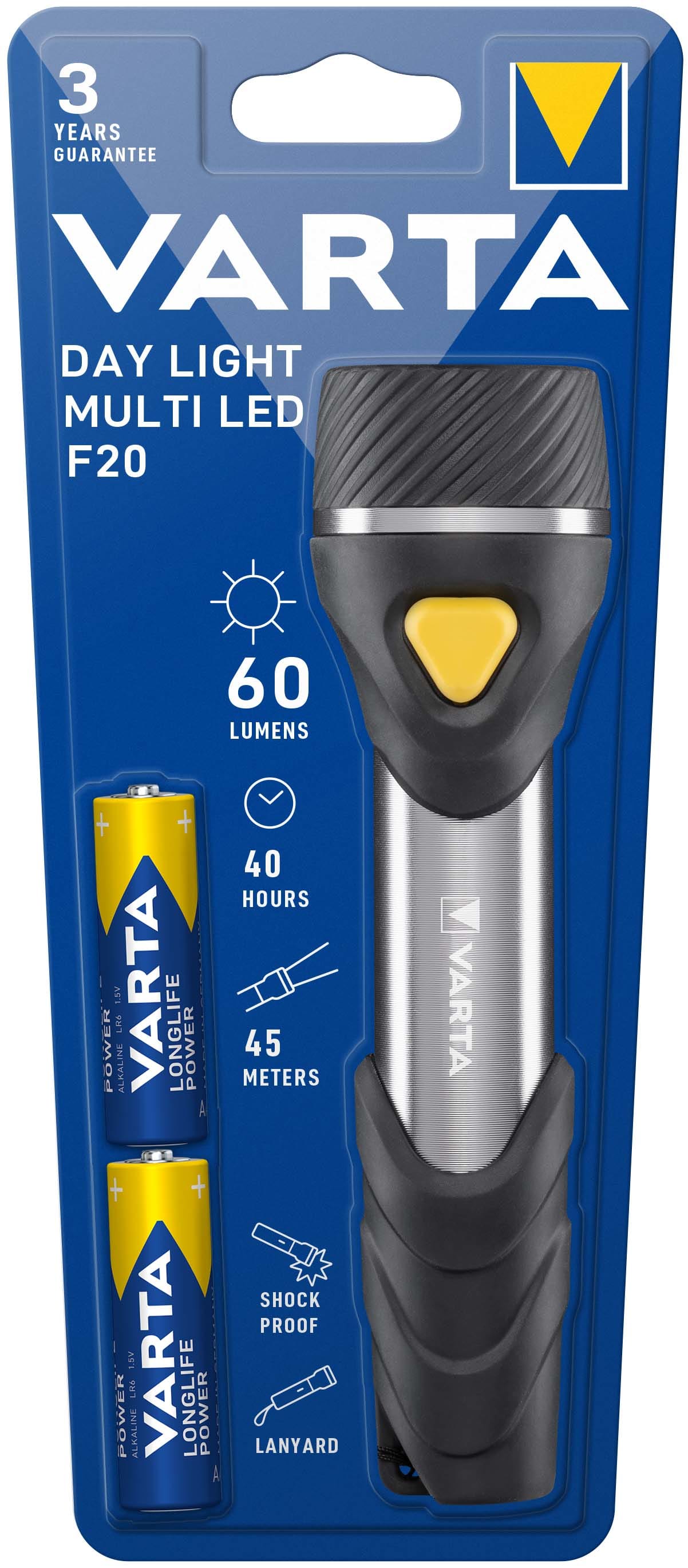 VARTA CONSUMER BATT VAT16632101421 DAY LIGHT F20 (INCL. 2AA)