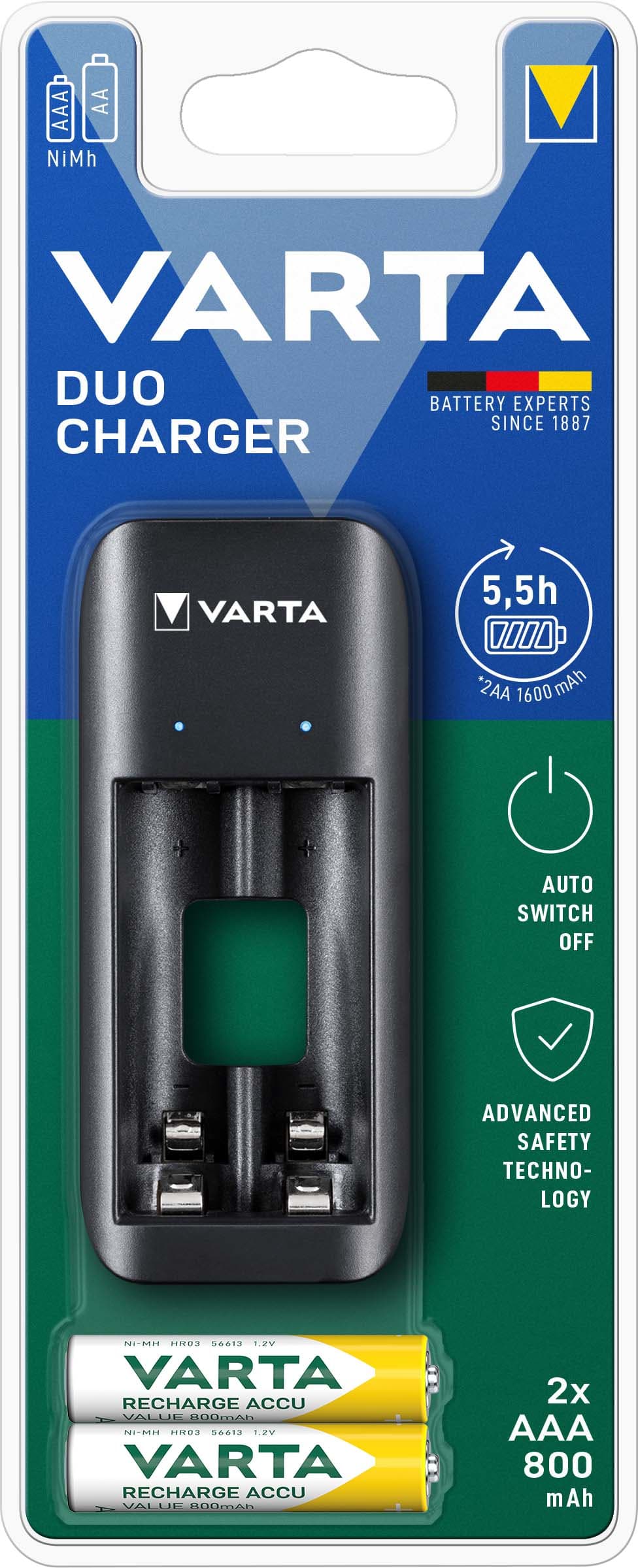 VARTA CONSUMER BATT VAT57651201421 VALUE USB DUO CHARGER (INCL. 2AAA 800MAH