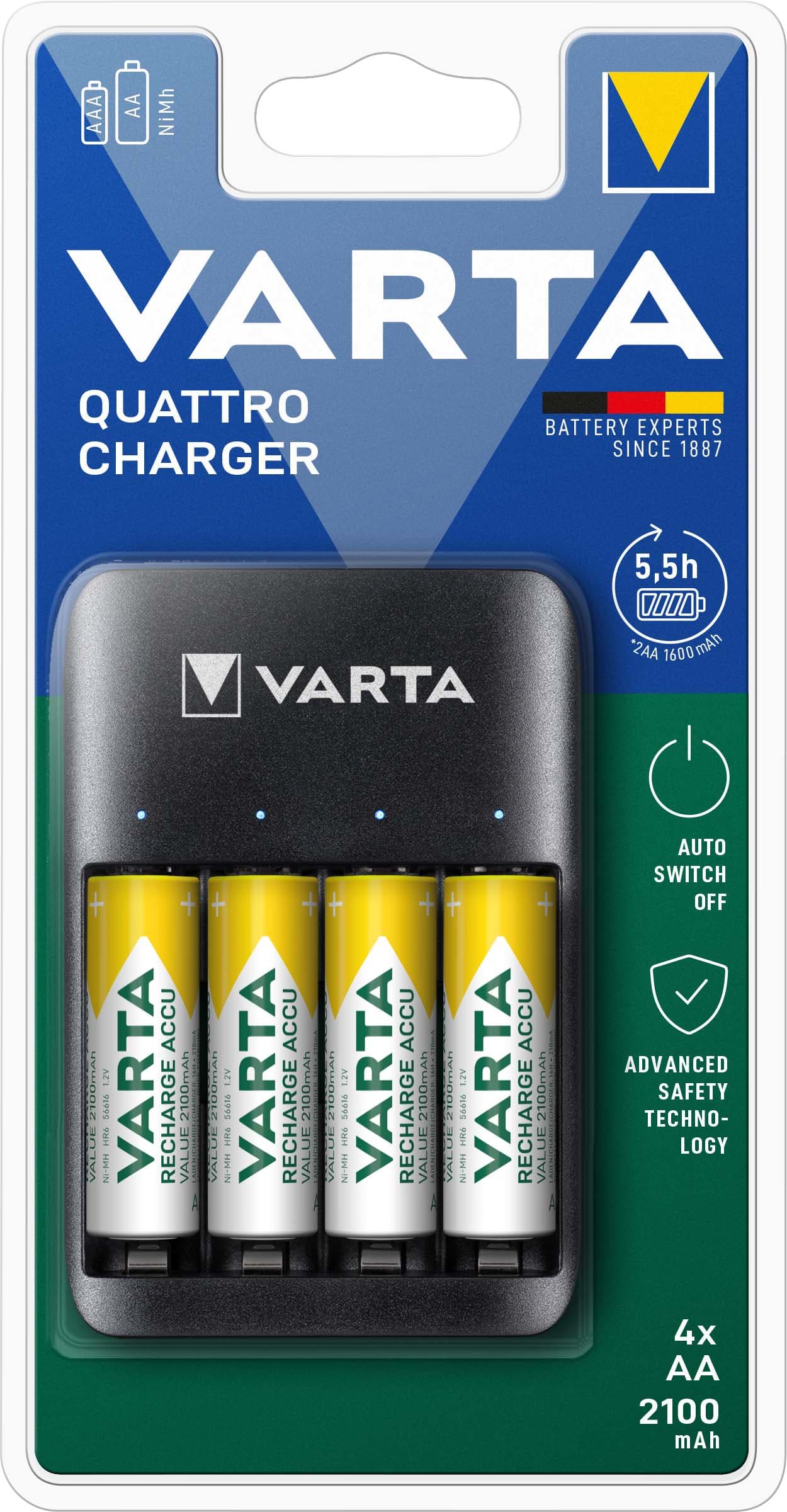 VARTA CONSUMER BATT VAT57652101451 VALUE USB 4 CHARG (INCL. 4AA 2.100MAH)