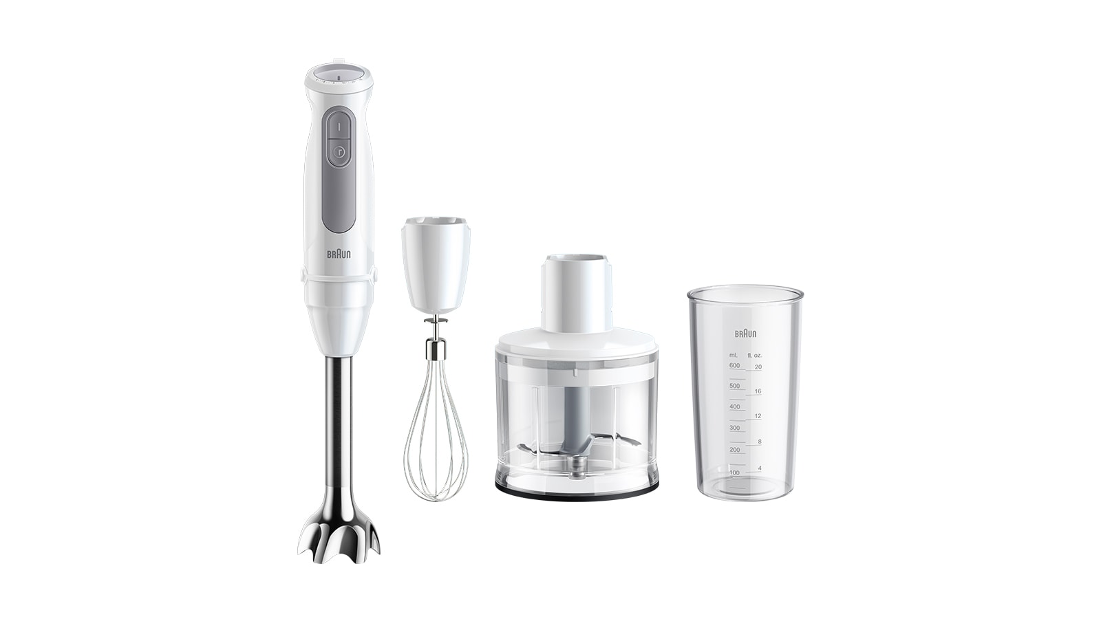 BRAUN BRA0X22111509 Stabmixer 1000W 21St.+Turbo Metallf Mixb