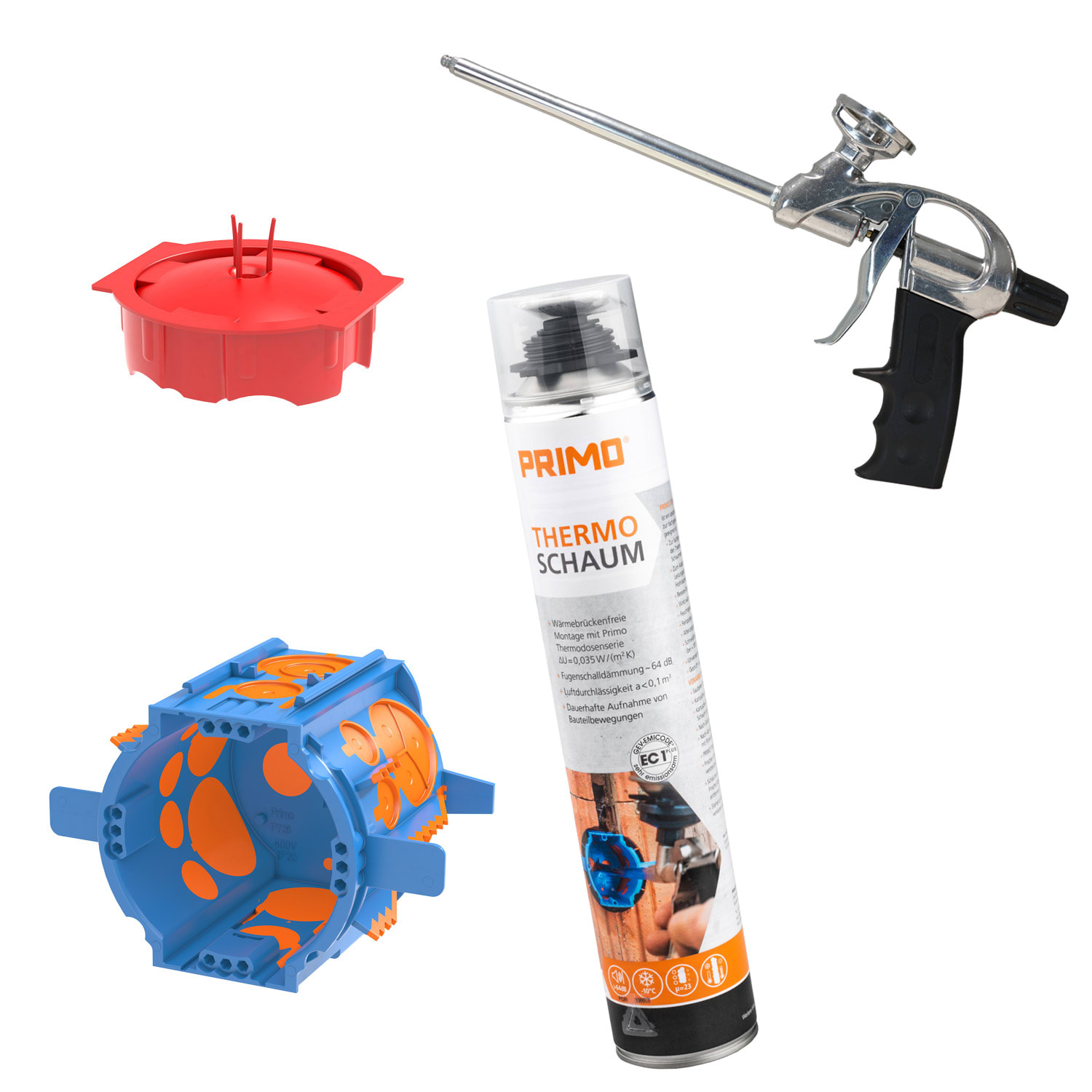 Primo PRZP726S3 Thermodosen-Set THDS-70-S3, Unterputz Ge