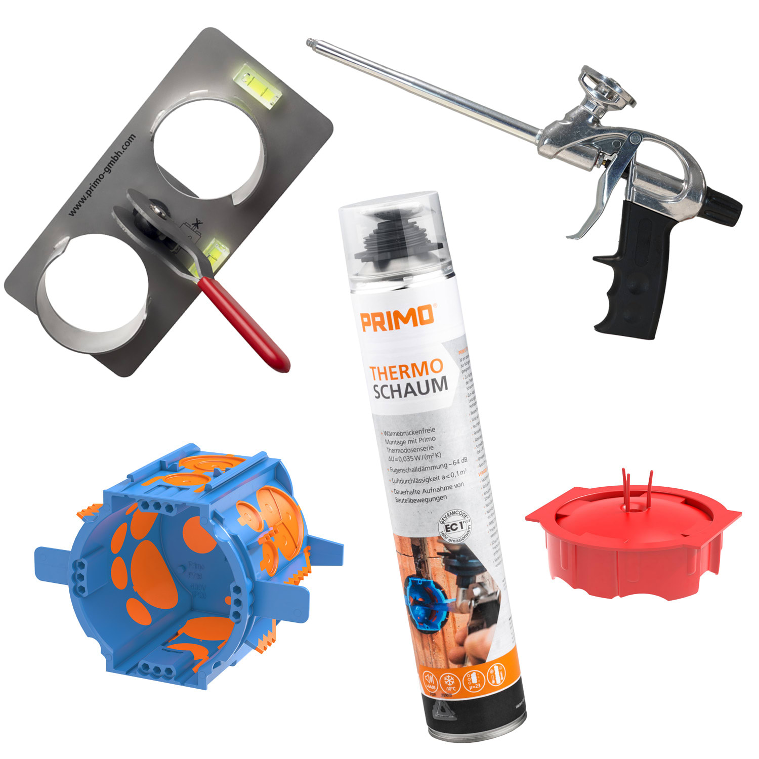 Primo PRZP726S4 Thermodosen-Set THDS-70-S4, Unterputz Ge