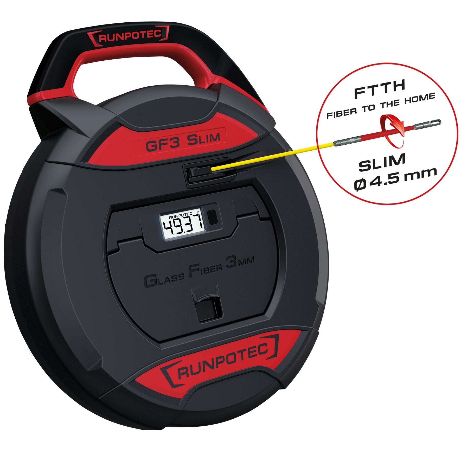 Runpotec - RUN10209 GF3 SLIM-Glasfaserstab A3mm-50 m Kabele